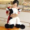 pangcangshu Cow Year Plush Toy Cute Cattle Stuffed Animals Cattle Soft Doll Kids Toys Birthday Gift for Children (Black and White, 30cm/11inch)