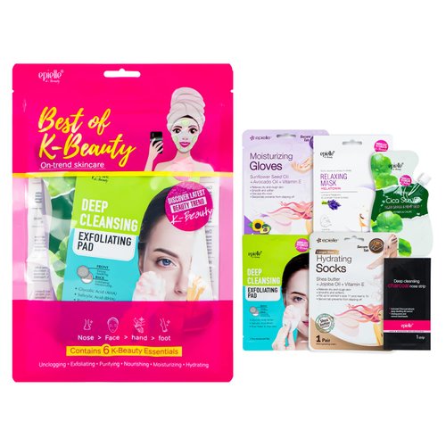 Epielle All In One Kit, cleansing, facial sheet mask, peel off, Fun facial mask Kit, Moisturizing Facial Skincare for Sensitive Skin & Acne | Spa Day Party, Mothers Day Gifts