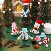 Jiuguva 9 Set Christmas Snowman Crafts Kit Build a Snowman for Kids DIY Decorating Kit Xmas Snowman Modeling Clay Hats Buttons Scarfs Foam Balls Craft Stocking Gift for Party Favors Winter Sewing