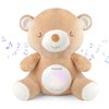 BELLOCHIDDO Baby Soother - Sleep Soothing White Noise Portable Night Light Projector and Melodies, Toddler Crib Lullaby Machine Sleeping Aid for Newborns and Up, Babies Stuffed Animal Plush Toy