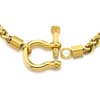 COOLSTEELANDBEYOND Mens Women Steel Gold Color Foxtail Wheat Chain Necklace, Screw Anchor Shackle Nautical Sailor Clasp