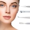 Whitehead, Blackhead Remover Tool Kit, Skin Blemish Extractor, Acne Scar Removal, Pimple Popper, Zit