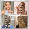 SAWINDA 20PCS Pink Hair Bows Ribbon Alligator Hair Ribbon Hair Barrettes for Teens Kids Small Claw Clips for Thick Thin Hair,Cute Hair Accessories for Women Girls (Black)