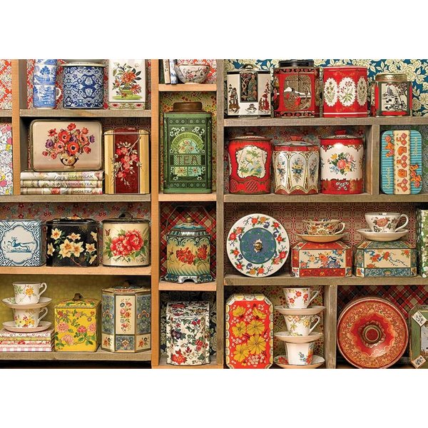 Cobble Hill 1000 Piece Puzzle - Vintage Tins - Sample Poster Included