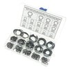 MCMASKE 300PCS Metric 7mm to 30mm Round Wire C-Clips Internal Snap Rings Assortment Kit;Round Wire Snap Rings for Hole(Black-Finish Steel)