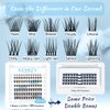 Lash Clusters 84 Pcs Cluster Lashes Individual Lashes Natural Look DIY Lash Extension Lashes That Look Like Extensions Wispy Lashes Fluffy Eyelash Clusters Thin Band & Soft (Lightning,D-8-16mix)