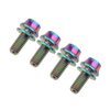 Wanyifa Titanium M5x12mm with Washers Bicycle Water Bottle Cage Hex Bolts Pack of 4 (Colorful)