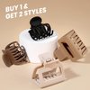 HFLYJPYW 8 Pack Small Claw Clips for Women Girls Double Row Teeth Medium Hair Clips Matte Claw Clips for Thin Hair No Slip Hair Clips for Short Hair Accessories (Dark Series)