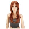Long Wig with Bangs Ginger Wigs for Women Copper Wig Auburn Wig Synthetic Wig Orange Wigs with Curtain Bangs 20 Inches #350 Straight Wigs for White Women (#Copper Ginger)