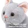 Gadpiparty Stuffed Cats Plush Cat Doll, Realistic Soft Plush Cat Toy for Kids Adults Boys and Girls, Stuffed Animals Cat Doll for Kids Birthday (Grey, 12 Inch) Cat Stuffed Animals