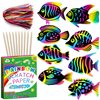 ZMLM Scratch Art Paper Kids - 48 Pcs 8 Style Fish Rainbow Art Craft Scratch Paper for Party Favor Game Supplies Decoration Halloween Christmas Birthday Gift for Ages 4 5 6 7 8+ Girls Boys