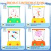 10 Pieces Handheld Water Game Arcade Water Ring Water Tables for Beach Toys Party Favor Fish Rings Fun Game for Different Ages Basketball Fun Present for Men Pastime, Without Water (Fresh Style)