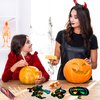 RICEDUO Halloween Scratch Paper Art Set - 48 Pcs Halloween 12 Design Magic Rainbow Scratch Off Cards for Kids, Hanging Ornaments for Halloween Party Favors Activities