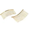 8Pcs Metal Side Comb with 20 Teeth Metal Wire Twist Bridal Wedding Veil Comb Minimalist Hair Comb DIY Hair Accessories for Women Girls, Gold