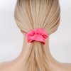 16 Pacs Satin Scrunchies Bridesmaid Proposal Gifts Hair Ties Scrunchies for Women Girls Bachelorette Party Favors(Hot pink)