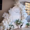 White Balloons Different Sizes, 123 Packs Matte White Balloons, Pack of 18 12 10 5 Inch White Balloons Garland Arch Kit for Birthday Wedding Baby Shower Party Decorations