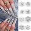 20Pcs Snowflake Nail Charms Christmas Nail Charms for Acrylic Nails, 3D Silve Crystals Diamonds Nail Rhinestones Xmas Snowflake Nail Gems Nail Jewelry for Women Girls New Year Nail Decoration (Silve)