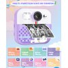 Instant Print Camera, Christmas Birthday Gifts for Girls Boys, 1080P HD Digital Video Kids Camera, Girls Toys Age 4 5 6 7 8 9 10 Years Old with 32GB SD Card, Purple