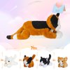 Houwsbaby 5 Pieces Cat Stuffed Animal with Kittens Plush Toy Set,Mommy Cat with 4 Plush Kittens,Cat with Babies Inside,Kitty Surprise,Parent-Child Stuffed Animals Presents for Kids Girls Boys,17''