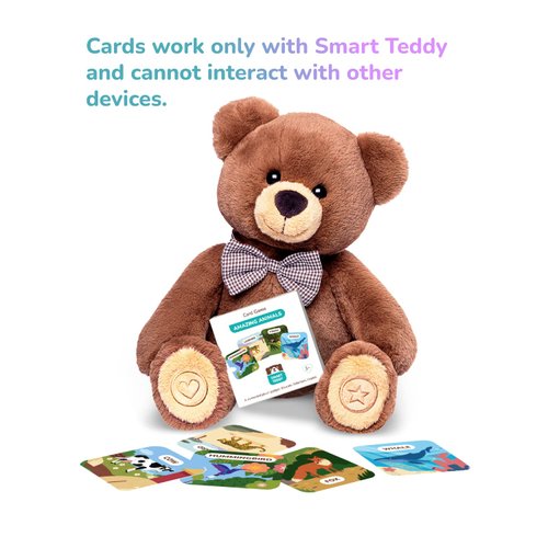 Amazing Animals Card Games for Smart Teddy Bear - Includes Interactive Educational Cards to Develop Speech, Analytical Thinking and Imagination Skills Kids Ages 3 to 5