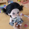 CALEMBOU Plush Doll, 20cm Cotton Doll with Skeleton, Cute Anime Plushies Soft Stuffed Dress Up Doll, Kawaii Plush Toys Rag Dolls with Doll Clothes Gift for Girls(Doll&Clothes-XiaoWanzhi-A)