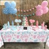 XJLANTTE 2Pcs Gender Reveal Tablecloth - Boy or Girl Table Decorations Rectangular Pink and Blue Table Cover for Baby Shower Decorations, Gender Reveal Boy or Girl Party Supplies, 51 x 86.6 Inch