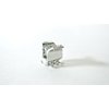 Generic Tiny mini shiny silver tone metal hair claw clip (Clip quantity: 1 clip)
