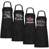 Mepase 4 Pieces Nail Tech Aprons with Pockets Funny Quotes Apron for Nail Technician Manicurists Nail Art Supplies for Nail Salons Cosmetology Smock