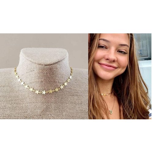 Gold Star Chain Necklace OBX Sarah Cameron Choker