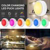 BLS LED Puck Lights with Remote Control, Wireless Under Cabinet Lighting, Battery Powered Lights, Stick on Lights, Color Changing Lights with Dimmer and Timer, AA Battery Operated Closet Light, 6 Pack