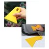 6 Pieces Plastic Spatula Plastic Scraper Tool Car Vinyl Wrap Squeegee Window Film Squeegee Vinyl Film Wrap Cleaning Scraper Sticker Installation Tool Air Bubble Remover, Yellow
