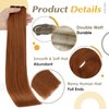 Full Shine Weft Hair Extensions Human Hair Sew In Human Hair Extensions 22 Inch Silky Hair Copper Extensions Sew In #550 Auburn Extensions For Women Bundles Human Hair Remy Straight Hair Weft 105G