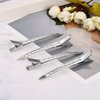 24 Pieces Duck Bill Hair Clips 3.5 Inches Duckbill Hair Clips Metal Alligator Curl Clips for Women Styling Sectioning Long Hair Sectioning Clips with Holes