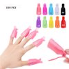 Nail Polish Remover Clips, 100 Pcs Acrylic Nail Clips Caps for Remover Cleaner Clip Caps Tool IRCHLYN (10 Colors)