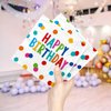 Happy Birthday Party Supplies Set - Birthday Dots Design, Featuring Happy Birthday Napkins, Suitable for Adults and Kids Birthday Decorations (6.5X6.5 in, 3-Ply Disposable, 50-Pack)