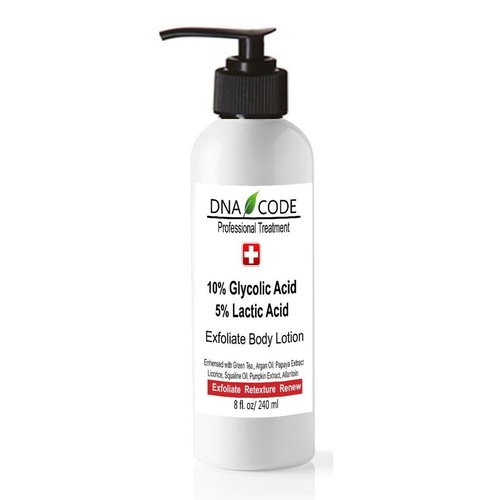 DNA CODE Skin Care Magic Body Lotion-Best 10% Glycolic 5% Lactic Acid Acid Exfoliating Body Lotio...
