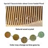 Onedor Handmade 100% Natural Green Sandalwood Hair Combs - Anti-Static Sandalwood Scent Natural Hair Detangler Wooden Comb (Wide Tooth),1 Count (Pack of 1)