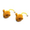 Crochet Mouse Cat Toy - 2 Pk Yellow Color