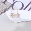Sttiafay Vintage Rhinestone Flower Drop Earrings Crystal Flower Stud Earrings Gold Cz Hoop Earrings Sparkly Crystal Wedding Earrings Jewelry for Women