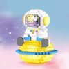 ENHANA Micro Building Blocks Astronaut Model with Light Building Toy, Micro Building Kits for Kids or Adult Gifts, Spaceman on The Lunar Mini Blocks Set DIY Bricks Toys