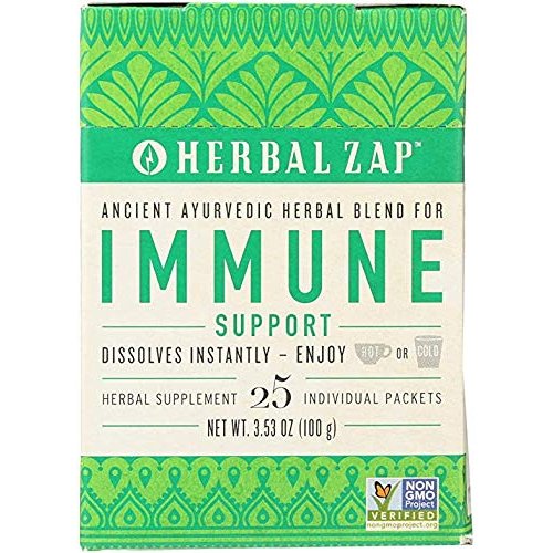 Herbal Zap Immune Support Ayurvedic Herbal Supplement 1 Box of 25 Packets