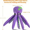 Mr Mower Parts Daisy Dog Toys Squeaky Dog Toys Octopus Dog Toys, Durable Chew Toys 12" Plush Octopus Dog Toy with Crinkle Paper and Squeaky Inside, No Stuffing Dog Toys for Indoor Dog