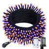 HeKation Christmas Outdoor Lights, 300Led 100FT Christmas Twinkling String Lights for Tree, Indoor, Outdoor, Purple and Orange Christmas Lights with Remote Control 8 Modes & Timer