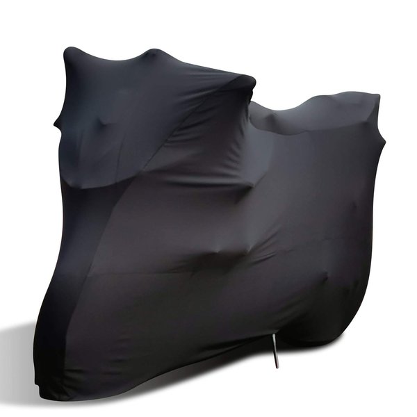 WinPower Indoor Motorcycle Cover Velvet Stretch Elastic Covers for Motorbikes, 116 x 43 x 55 inches