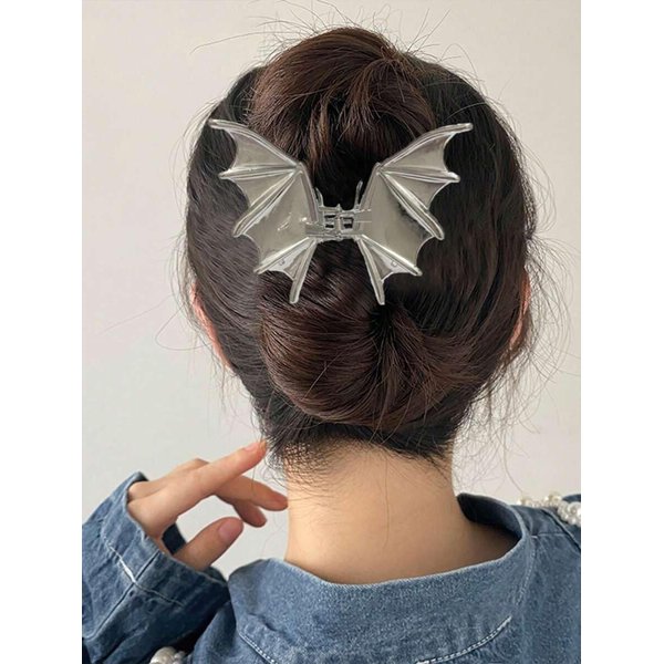 Halloween Hair Claw Clips Hair Claw for Women 1Pcs Bat Hair Claw Clips for Thick Hair Silver Hair Clips Hair Clips Metal Hair Clips Silver Bat Designs Halloween Clips Cute Hair Clips Accessories