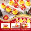 Gemscream 48 Pcs Mini Graduation Rubber Ducks with Graduation Tassel Cap and Certificate Gold Yellow Grad Duck for Pool Float Party Favors Decor Classroom Reward Prize Gifts, 2 Inch, 2 Style (Red)