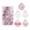 Christmas Ornaments Balls Exquisite Christmas Decorations for Tree PET Painting Christmas Hanging Pendant,25Pcs