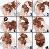 TwistyTieLB Hair Donut Bun Maker, 2 Count Medium (3 Inch/Brown) - Easy to Use Ring Style Bun for Short and Thin Hair