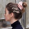 ZHOUMEIWENSP Y2k Metal Hair Clips Retro Rhinestone Guitar Hairpin with Punk Clips Novelty Hair Style Making (Pink)