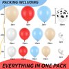 Farm Animal Theme Balloon Garland Arch Kit Red Blue White Latex Balloons Garland with Cow Print Balloons for Kid Barn Yard Farmhouse Country Western Cowboy Birthday Party Supplies Decoration